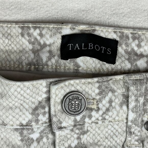 Talbots Stretch Denim Snake Skin Print Jeggings Size 0P Skinny Jean Leggings - Picture 4 of 15